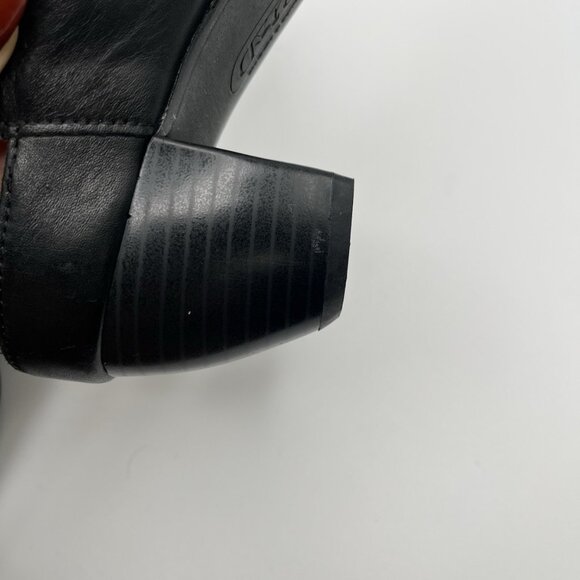 Remonte Dorndorf Leather Mary Jane Slingback Heels Size 40, US 9-9.5 Black Boho - Picture 10 of 13